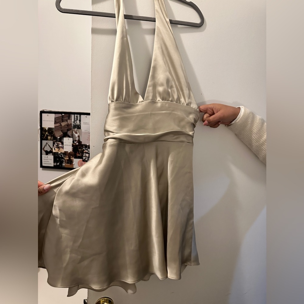 Satin Zara Mini Halter Dressing